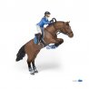 Papo - Фигурка Jumping horse with riding girl 51560