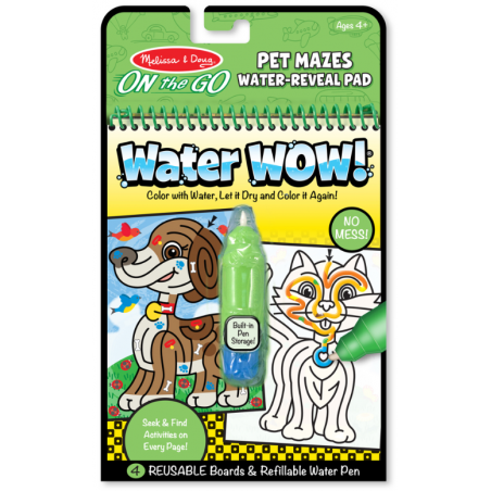 Melissa & Doug - Книжка за оцветяване на водна основа - Домашни любимци