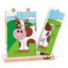 Woody - Дървени кубчета - низанки, Животните от фермата