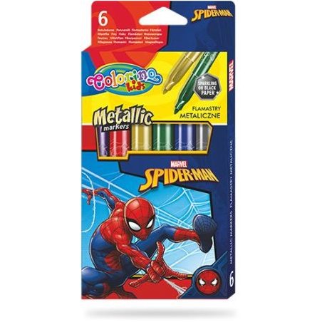 Colorino - Marvel Spider-Man Metallic маркери металик 6 цвята
