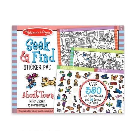 Melissa&Doug - Творчески комплект за оцветяване със стикери - Из Града