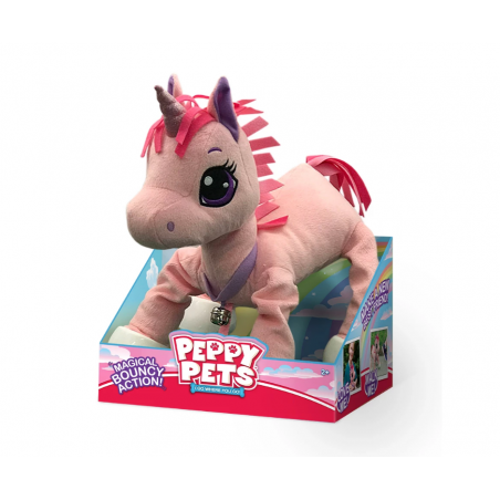 Peppy Pets - Плюшен любимец за разходка навън - Розов еднорог