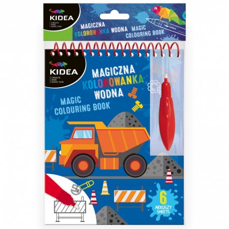 Kidea - Truck книжка за оцветяване с вода