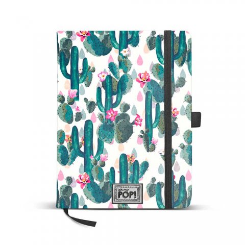 Karactermania - OMP! Бележник с ластик 14x21 см Cactus