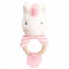 Keel Toys - Еднорог, бебешка дрънкалка ринг от серията Keeleco, 14 см SE1005