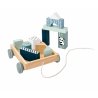 Eichhorn - Количка за дърпане с цветни кубчета 100003800