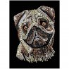 Sequin Art - Изкуство с пайети, синя серия, Мопс