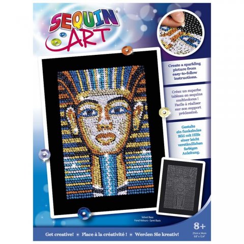 Sequin Art - Изкуство с пайети, синя серия, Тутанкамон