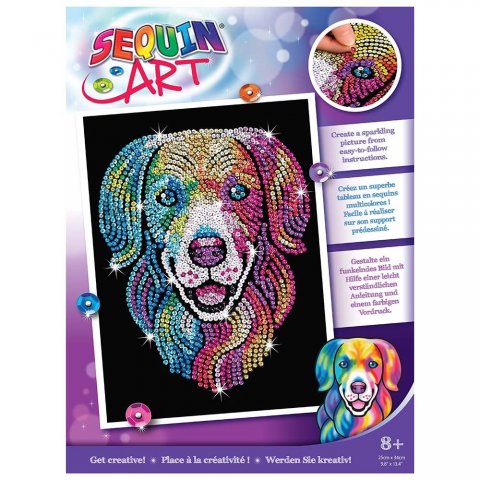 Sequin Art - Изкуство с пайети, лилава серия, Лабрадор Ритрийвър