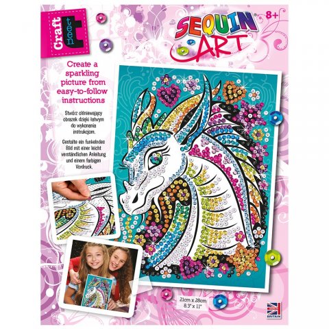 Sequin Art - Изкуство с пайети, CRAFT TEEN, Дракон