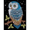 Sequin Art - Изкуство с пайети, синя серия, Сова