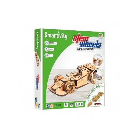 Smart Games - Дървен конструктор Състезателна кола STY001