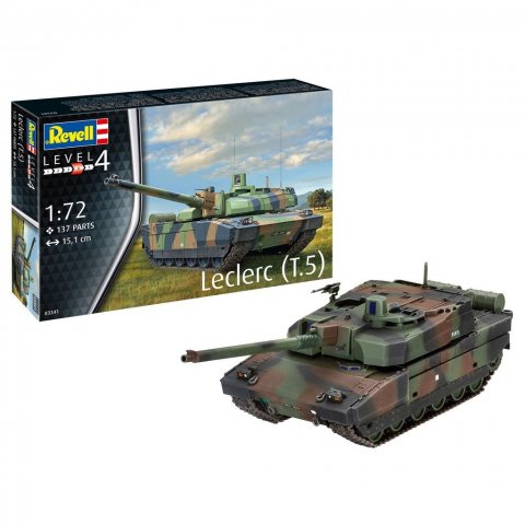 Revell - Сглобяем модел Френски танк Leclerc T5, 137 части R03341