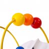 Bigjigs - Дървена детска спирала с мъниста Кравичка - образователна играчка