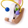 Bigjigs - Дървена детска спирала с мъниста Кравичка - образователна играчка