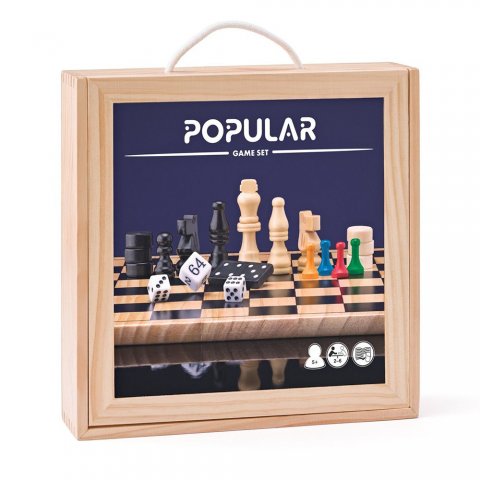 Popular - Луксозен комплект с класически настолни игри