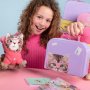 Studio Pets - Куфарче с паспорт за плюшени играчки 16 см, лилав