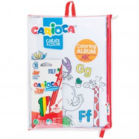 Carioca - Комплект с флумастери Coloring album - ABV+Number