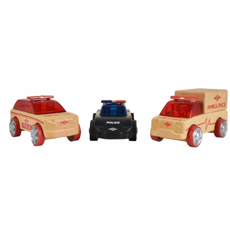 Automoblox  -  Дървени коли Mini 3-Pack rescue vehicles 53106