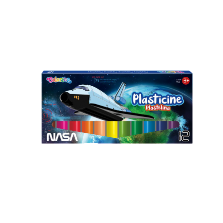 Пластилин 12 цв. Nasa Colorino