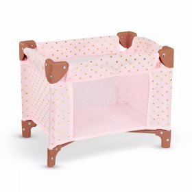 Детска играчка, Battat, Сгъваема кошара за кукли Lulla Baby 14", 33 х 15.24 х 12.7 см, Розов