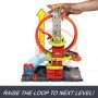 Писта Mattel Hot Wheels City Super Loop Fire Station, с 1 кола