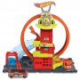 Писта Mattel Hot Wheels City Super Loop Fire Station, с 1 кола