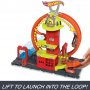 Писта Mattel Hot Wheels City Super Loop Fire Station, с 1 кола