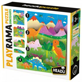 Пъзел, Headu, Playrama, Динозаврите, 40 части