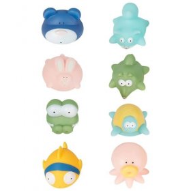 Badabulle Играчки за баня, 8 броя Pastel