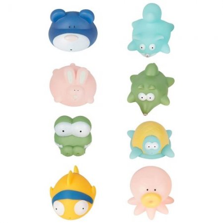 Badabulle Играчки за баня, 8 броя Pastel
