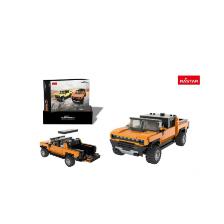 Rastar - Джип Hummer EV Bricks за сглобяване 1:30 Оранж 93700