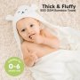 Бебешка Хавлия с качулка От Органичен Бамбук Агънце KeaBabies