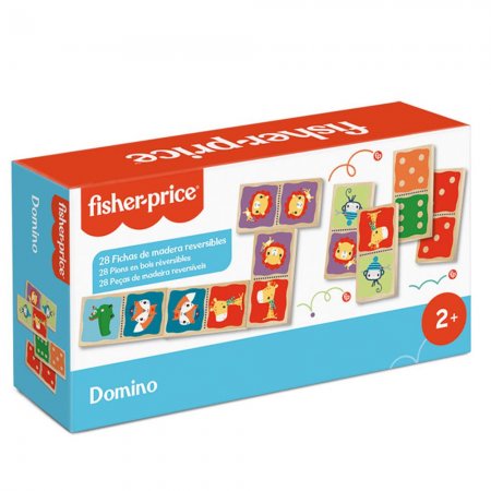 Fisher Price - Дървено домино с две лица, Животни F2001