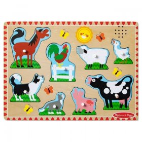 Музикален пъзел звуци на животни от ферма - Melissa - Doug
