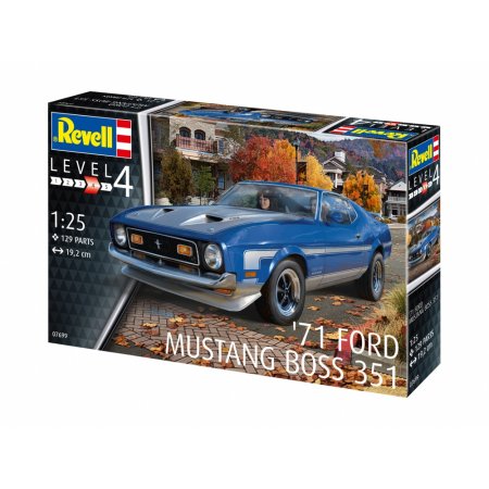 Сглобяем модел, Revell, 71 Mustang Boss 351, 129 части