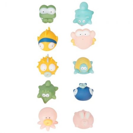 Badabulle Играчки за баня, 10 броя Pastel