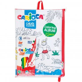 Carioca - Комплект с флумастери Coloring album - Sea+Jungle