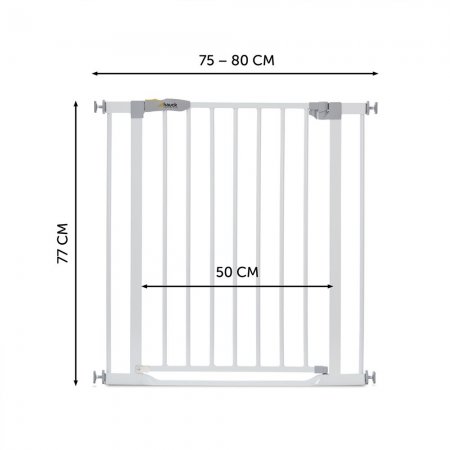 Преграда Hauck Clear Step Gate White