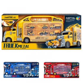 Писта Raya Toys Метален автовоз с 6 коли, с музика и светлини