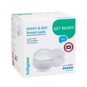 Подложки за кърмене BabyOno Get Ready Night and Day, 40 бр.