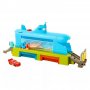 Писта Mattel Color Change Whale Car Wash с една кола Lightning McQueen