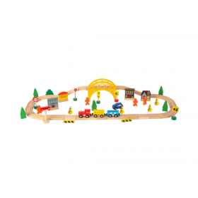 Дървена влакова композиция с мост 60ч. Wooden TL91021