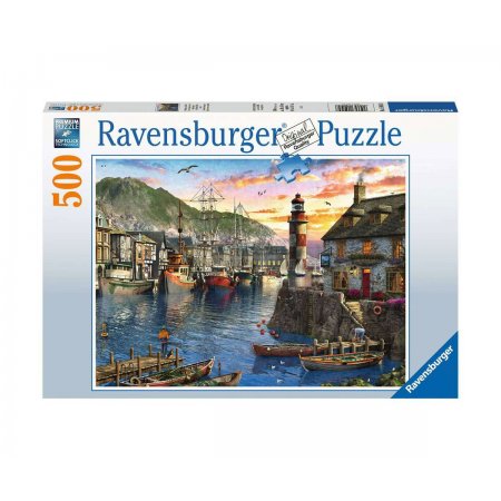 Пъзел Ravensburger 500 ел. - Изгрев на пристанището