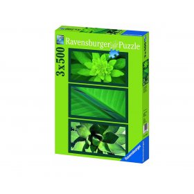 Пъзел Ravensburger 3х500 ел. - Картини в зелено