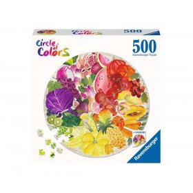 Пъзел Ravensburger 500 ел. - Кръг от цветове: Плодове и зеленчуци