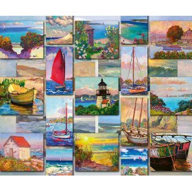 Пъзел Ravensburger 1500 ел. - Крайбрежен колаж