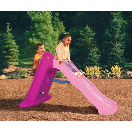 Голяма сгъваема пързалка Little Tikes, розова