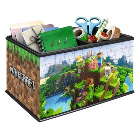 3D Пъзел Ravensburger 216 ел. - Кутия за съхранение: Майнкрафт