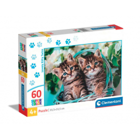 Clementoni - Пъзел Lovely Kitty Twins 26599 60 части